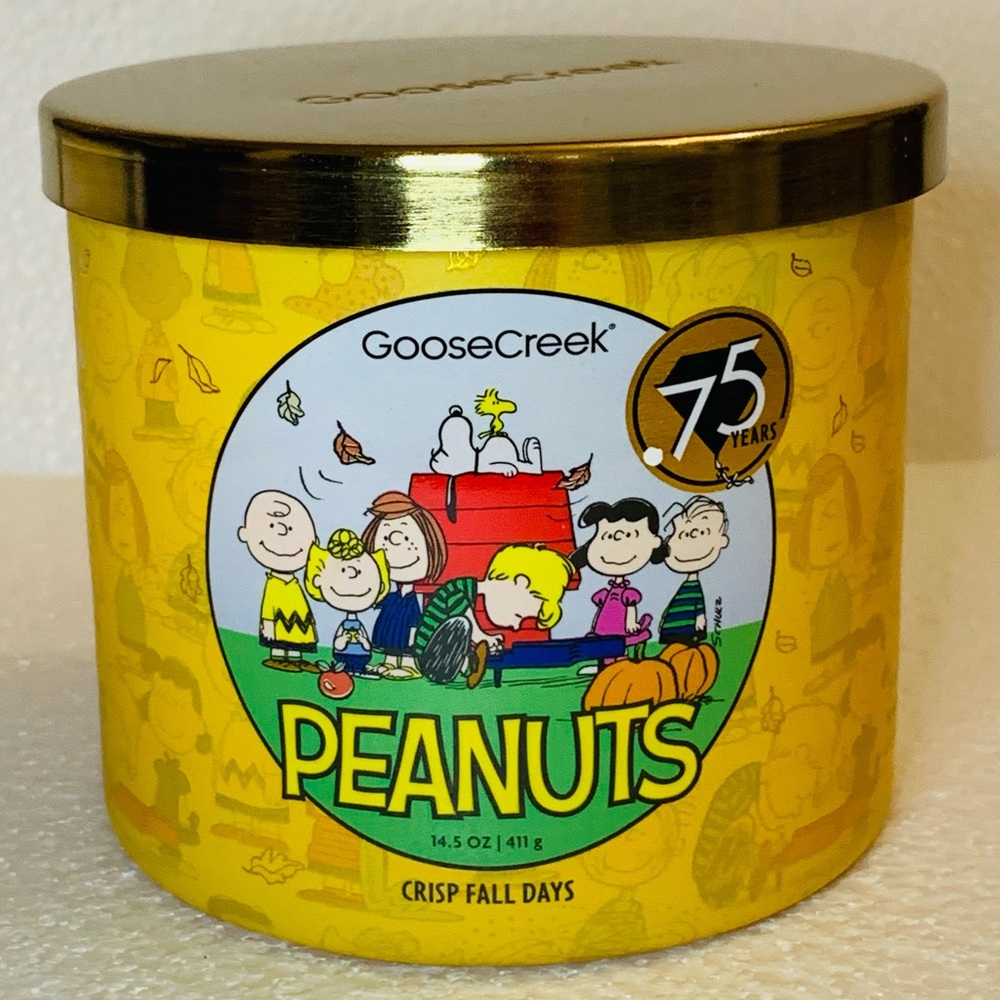 Goose Creek Peanuts Crisp Fall Days 3 Wick Candle 14.5 Oz